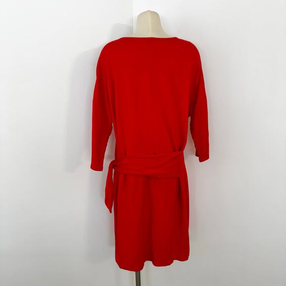 Tommy Bahama Side-Tie Pullover Shift Mini Dress V-Neck Orange Red XL - Picture 7 of 11